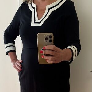 Lands' End Black Knee-Length Dress